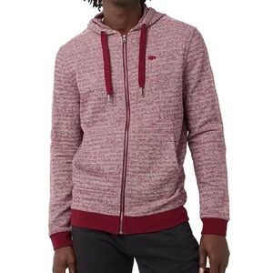 Buffalo David Bitton Marled Zip-Up Hoodie in Burgundy
